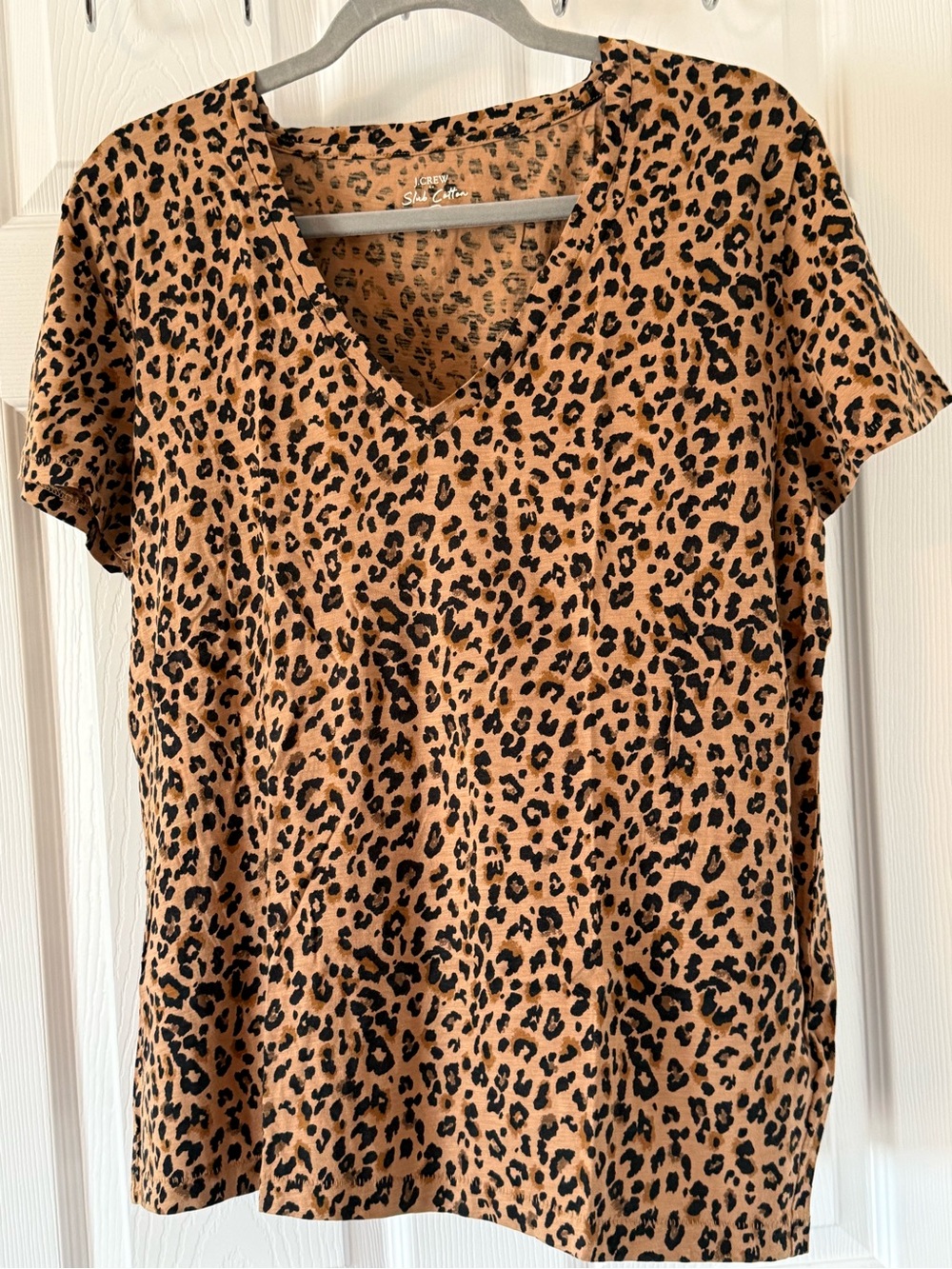 J Crew Leopard Print V-Neck Women’s Top